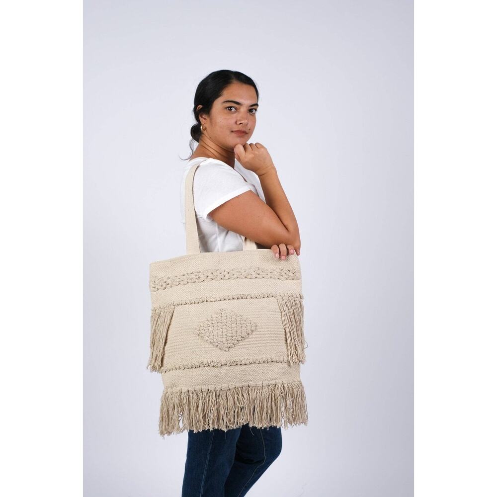 "Wanderer" Boho Shoulder Bag with Tassels